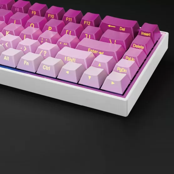 Pink Keyboard Satifying INF Gradient Pink Wired Mixed Light Mechanical Keyboard, 68 Keys, Blue